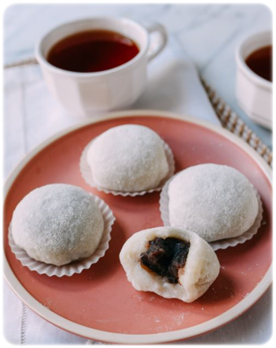 red bean mochi