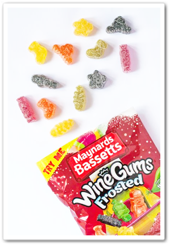 Maynards Bassetts Frosted Wine Gums 165g